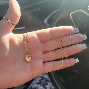 14K Gold Lockett Necklace